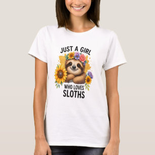 Sloth Just a Girl Who Loves Sloth T-Shirt