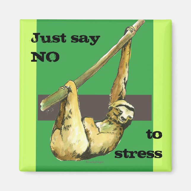 Sloth -Just Say NO Magnet (Front)