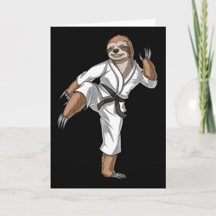 Sloth Karate Kickboxing Taekwondo Muay Thai Martia Card