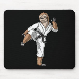 Sloth Karate Kickboxing Taekwondo Muay Thai Martia Mouse Pad