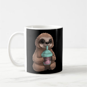 Sloth Kawaii Boba Bubble Milk Tea Tapioca Pearls Coffee Mug