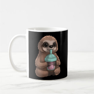 Sloth Kawaii Boba Bubble Milk Tea Tapioca Pearls Coffee Mug