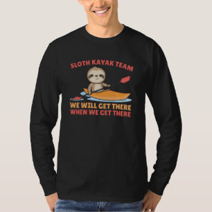 Sloth Kayak Team Paddling Funny Sloths T-Shirt