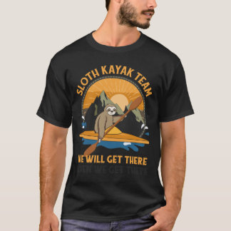 Sloth Kayaking retro retro T-Shirt