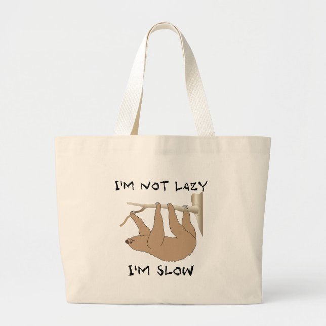Sloth Large Tote Bag (Front)