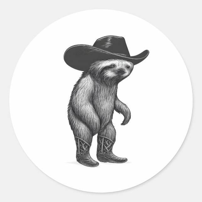 Sloth Lazy Sleepy Sloth Classic Round Sticker (Front)