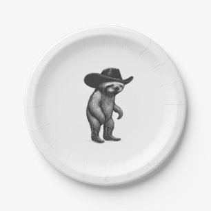 Sloth Lazy Sleepy Sloth Paper Plate