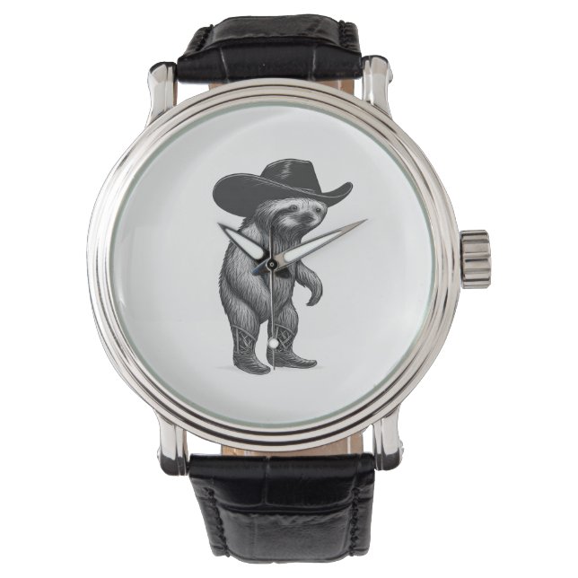 Sloth Lazy Sleepy Sloth Watch (Front)