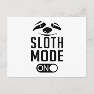 Sloth Lazy Sloths Animal Sleeping Tired Funny Gift Postcard