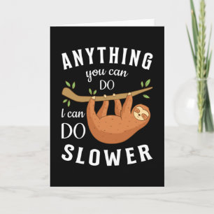 Sloth Lazy Sloths Sleeping Animal Funny Gift Idea Card