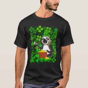 Sloth Leprechaun Hat Shamrock Lucky St Patricks Da T-Shirt