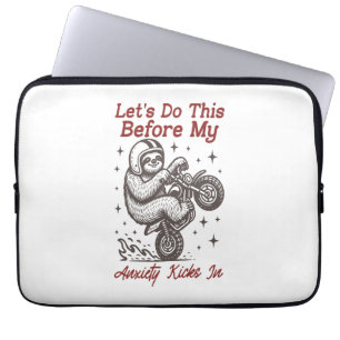 Sloth Let's Do This Before My Anxiety Kicks In Laptop Sleeve