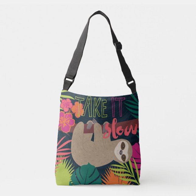 Sloth Life - Take it Slow Crossbody Bag (Front)
