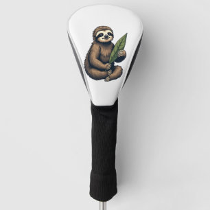 Sloth Line Engraving Classic Animal Tee (2) Golf Head Cover