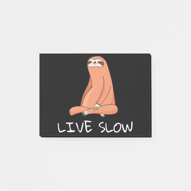 Sloth Live Slow Post-it Notes (Front)