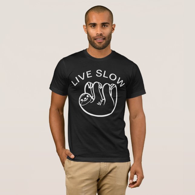 Sloth Live Slow T-Shirt (Front Full)