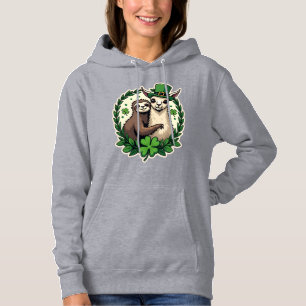 Sloth Llama St Patricks Day Vintage Lucky Tee 2