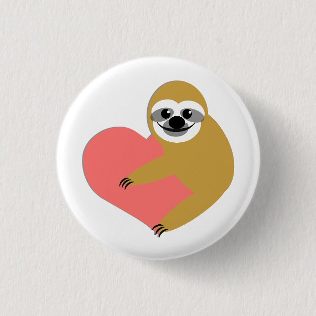 Sloth Love 3 Cm Round Badge (Front)