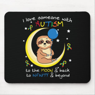 Sloth Love Someone With Puzzle Cool Autism Awarene Mouse Pad