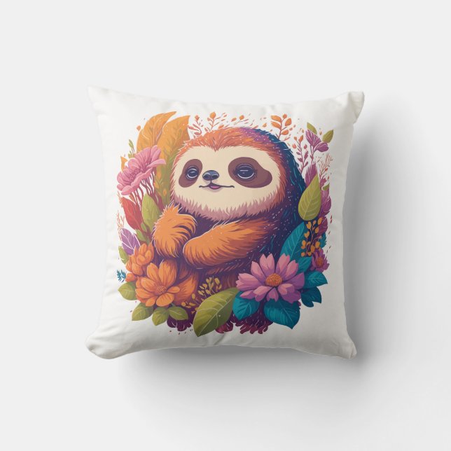 Sloth lovers Gift Cushion (Front)