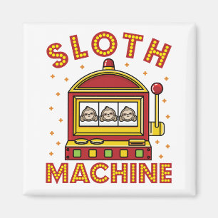 Sloth Machine Slots Machine Casino Gambling Magnet