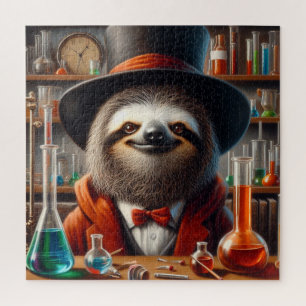 Sloth Mad Scientist Jigsaw Puzzle