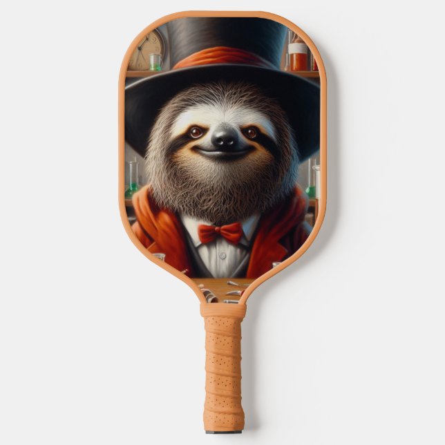 Sloth Mad Scientist Pickleball Paddle (Front)