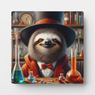 Sloth Mad Scientist Plaque
