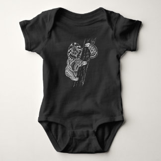 Sloth Maori Tattoo Polynesian Tribal Vintage Retro Baby Bodysuit