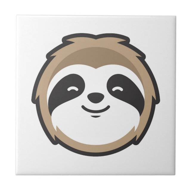 Sloth Mascot Ceramic Tile (Front)