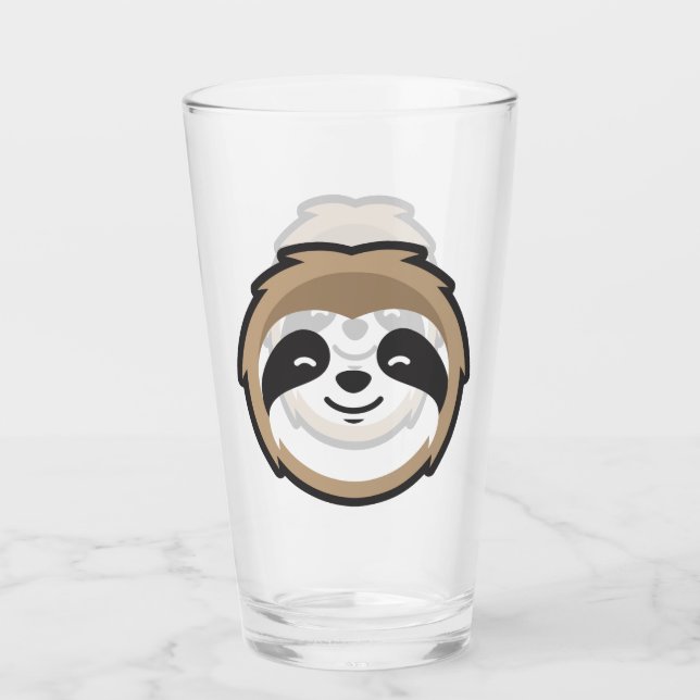 Sloth Mascot Glass (Front)
