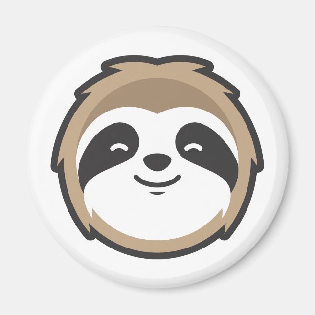 Sloth Mascot Magnet (Front)