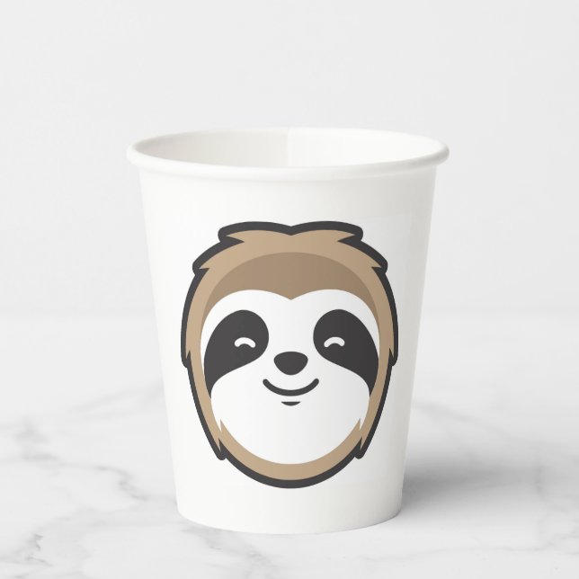 Sloth Mascot Paper Cups (Left)