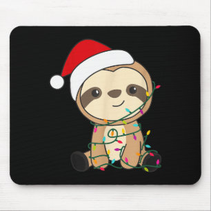 Sloth Merry Christmas Winter Sloths Christmas Mouse Pad