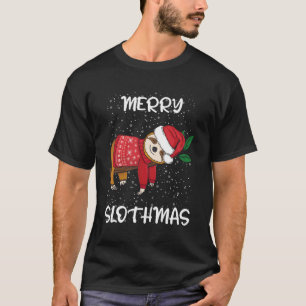 Sloth Merry Santa Sloth Merry Slothmas T-Shirt