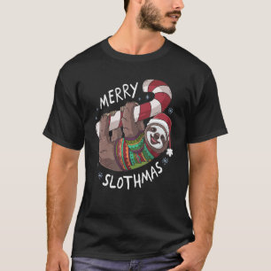 Sloth Merry Slothmas Christmas Stocking Stuffer Gi T-Shirt