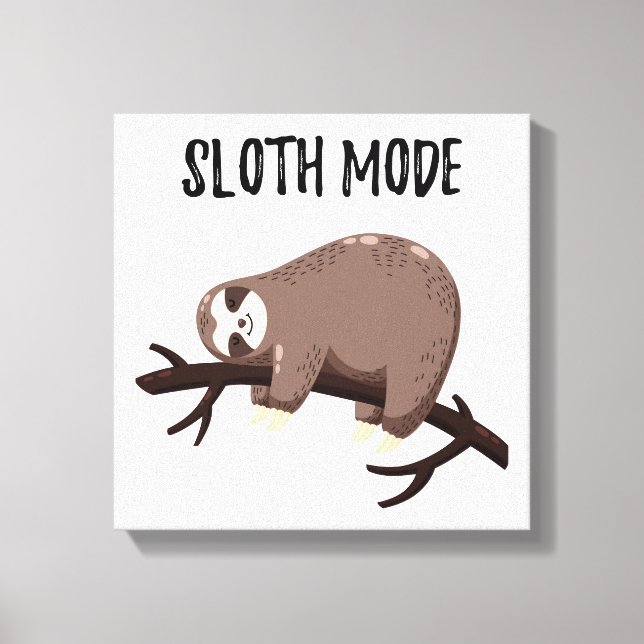 Sloth Mode Canvas Print (Front)