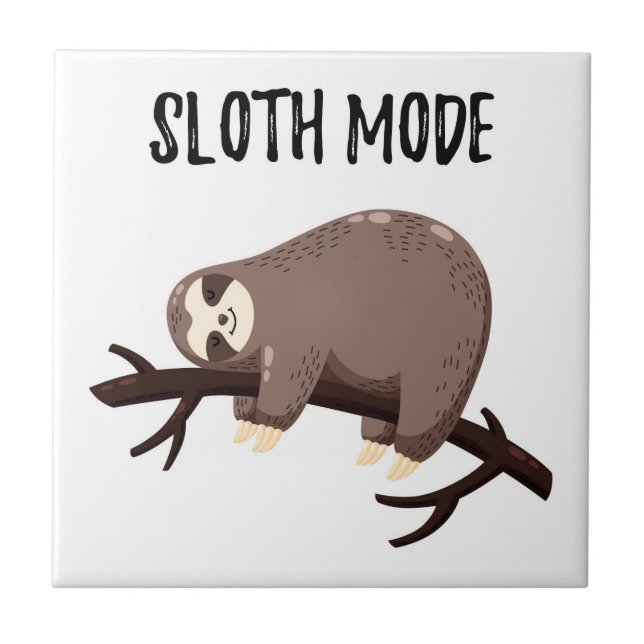 Sloth Mode Ceramic Tile (Front)