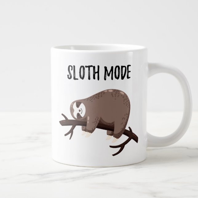 Sloth Mode Large Coffee Mug (Right)