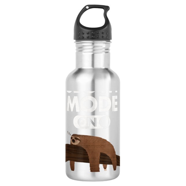Sloth Mode On Sleeping Sloth Illustration 710 Ml Water Bottle (Front)