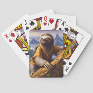 Sloth Mountain Climbing Playing Cards