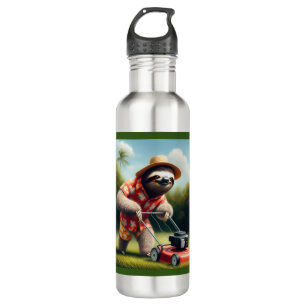 Sloth Mowing Lawn 710 Ml Water Bottle