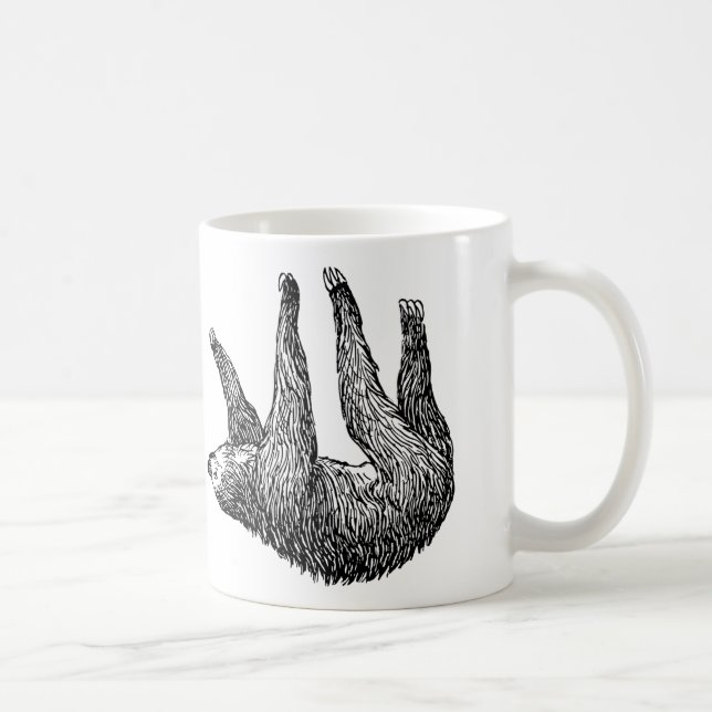 Sloth mug Sloth hanging out on edge of coffee cup (Right)