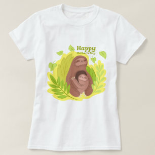 Sloth Mum And Baby T-Shirt