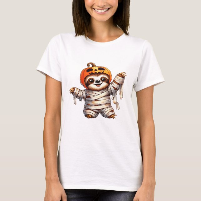 Sloth Mummy Halloween Classic T-Shirt (Front)