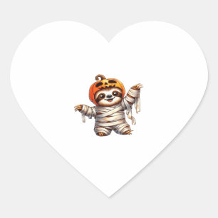 Sloth Mummy Halloween Classic T-Shirt Heart Sticker