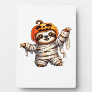 Sloth Mummy Halloween Classic T-Shirt Plaque