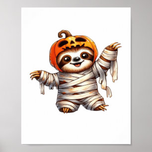Sloth Mummy Halloween Classic T-Shirt Poster