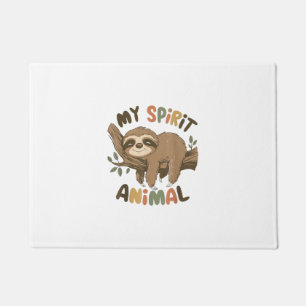 Sloth My Spirit Animal Graphic Funny Sloth Funny S Doormat