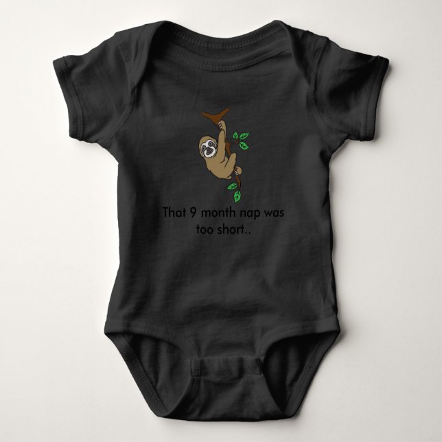 Sloth Nap Baby Romper Baby Bodysuit (Front)